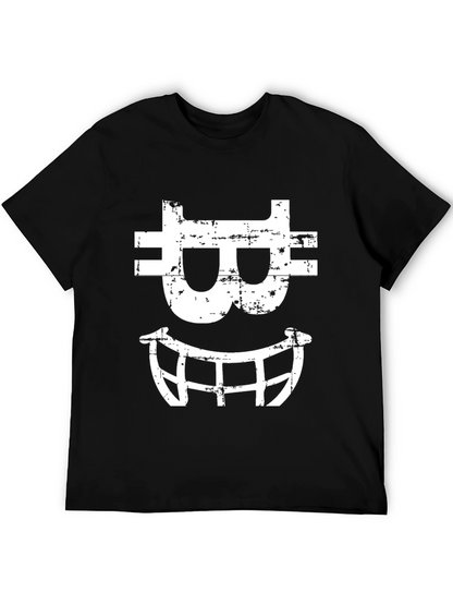 Bitcoin Smile Graphic T-Shirt - Black