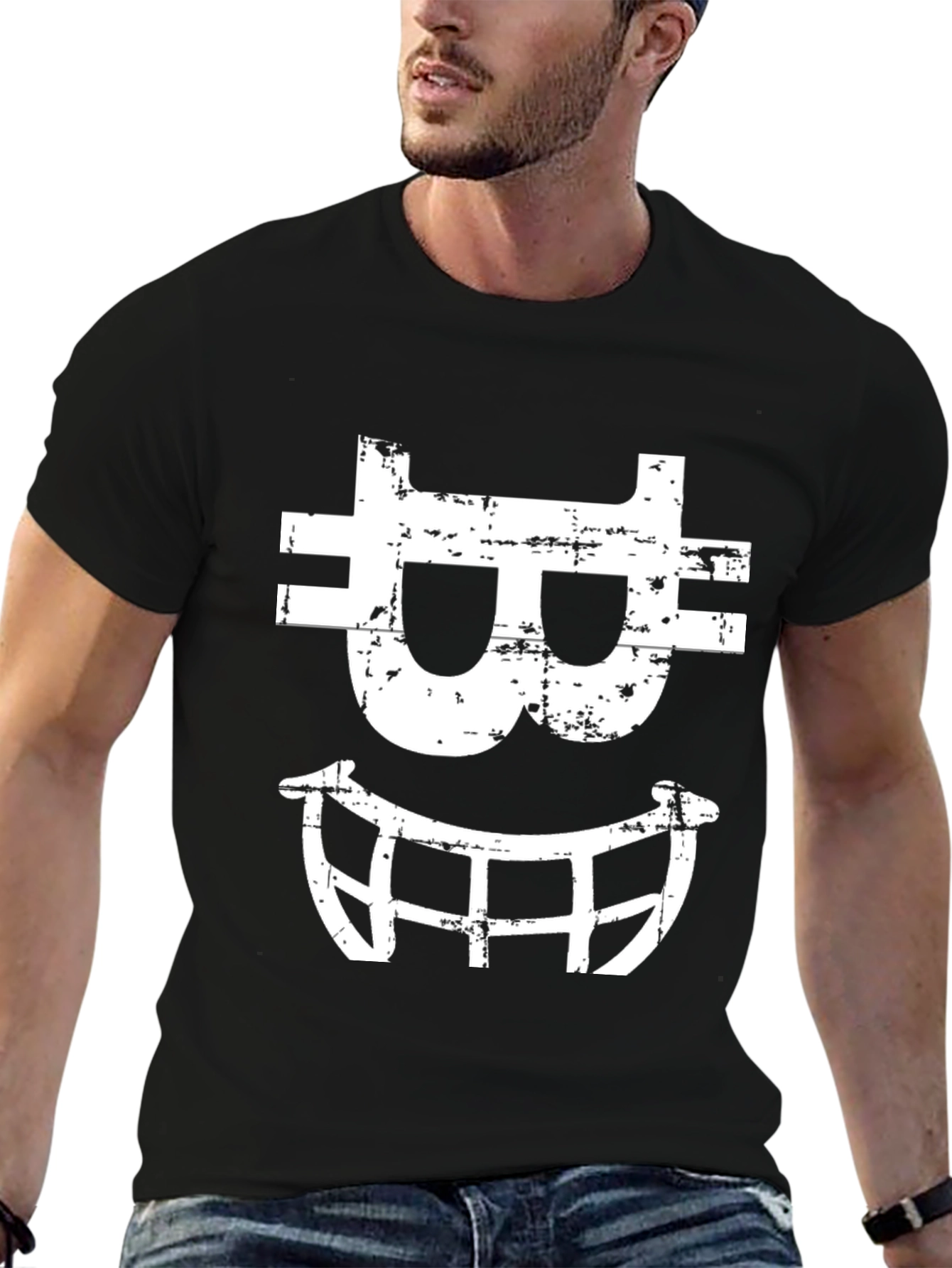 Bitcoin Smile Graphic T-Shirt - Black