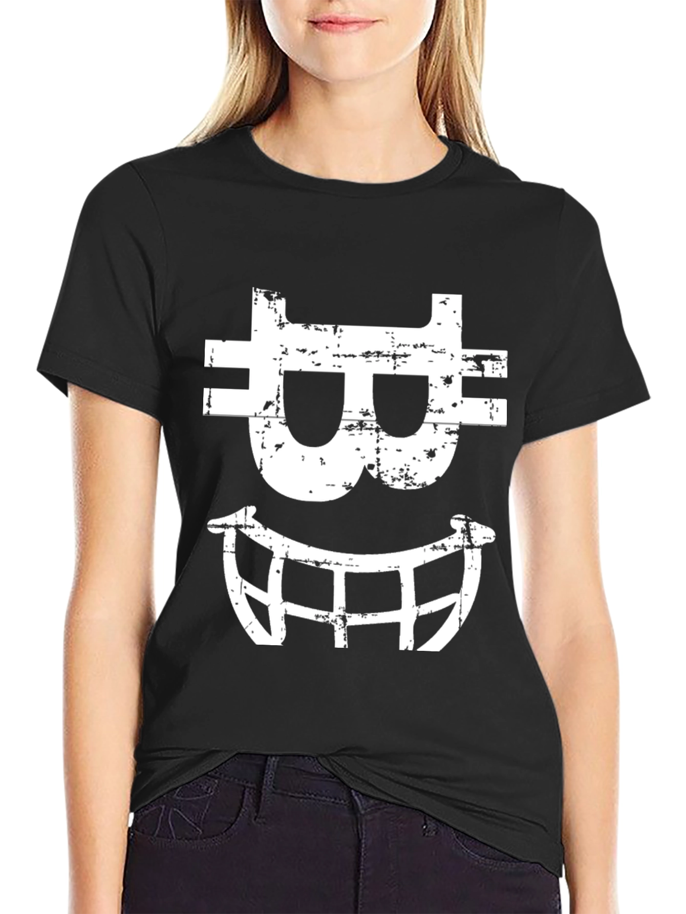 Bitcoin Smile Graphic T-Shirt - Black