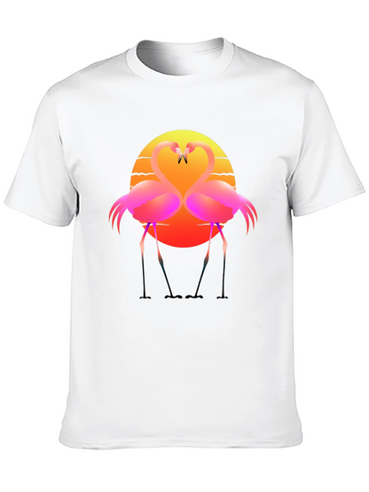 Flamingo Sunset Graphic Tee - Tropical Vibes