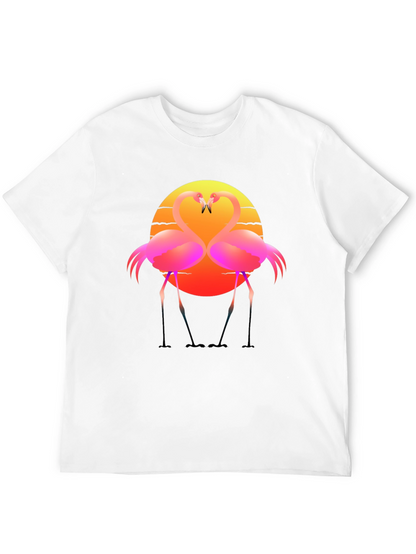 Flamingo Sunset Graphic Tee - Tropical Vibes