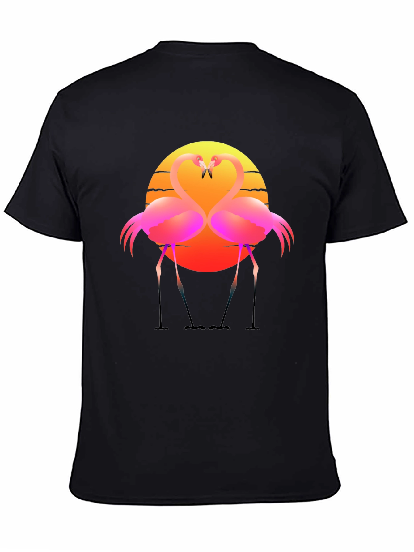Flamingo Sunset Graphic Tee - Tropical Vibes