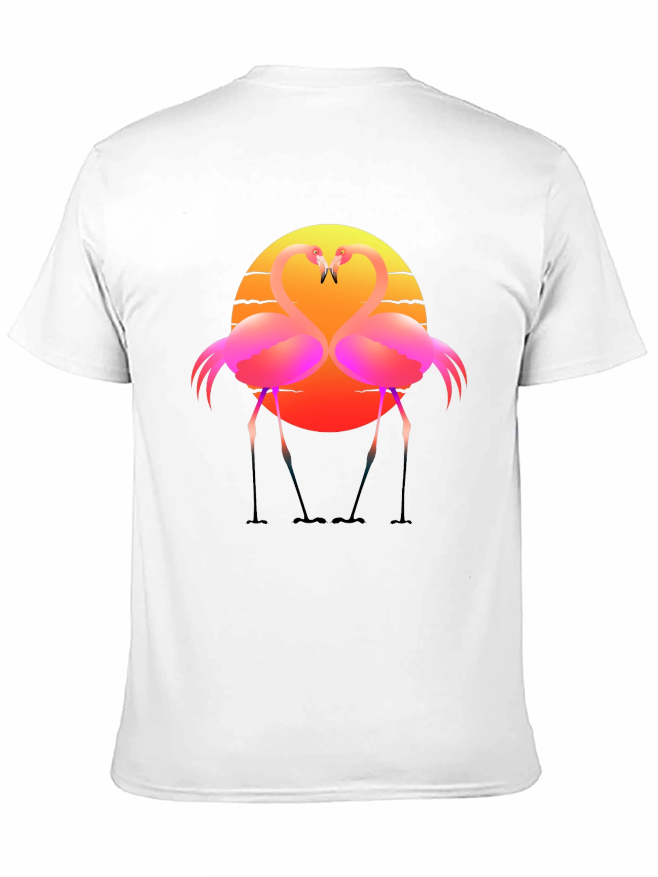 Flamingo Sunset Graphic Tee - Tropical Vibes