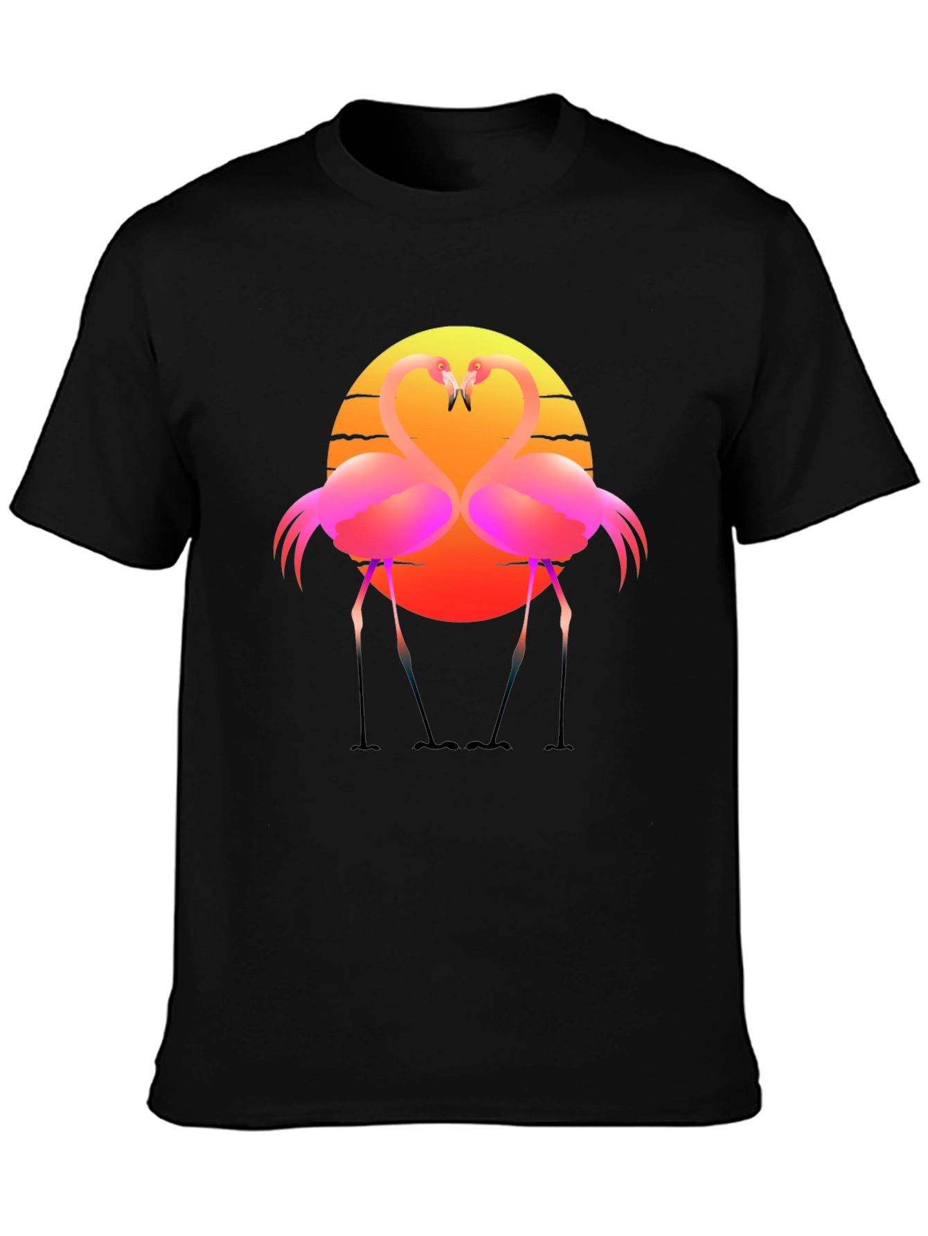 Flamingo Sunset Graphic Tee - Tropical Vibes