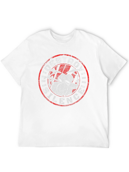 Destroying Silence Drum Kit Graphic T-Shirt