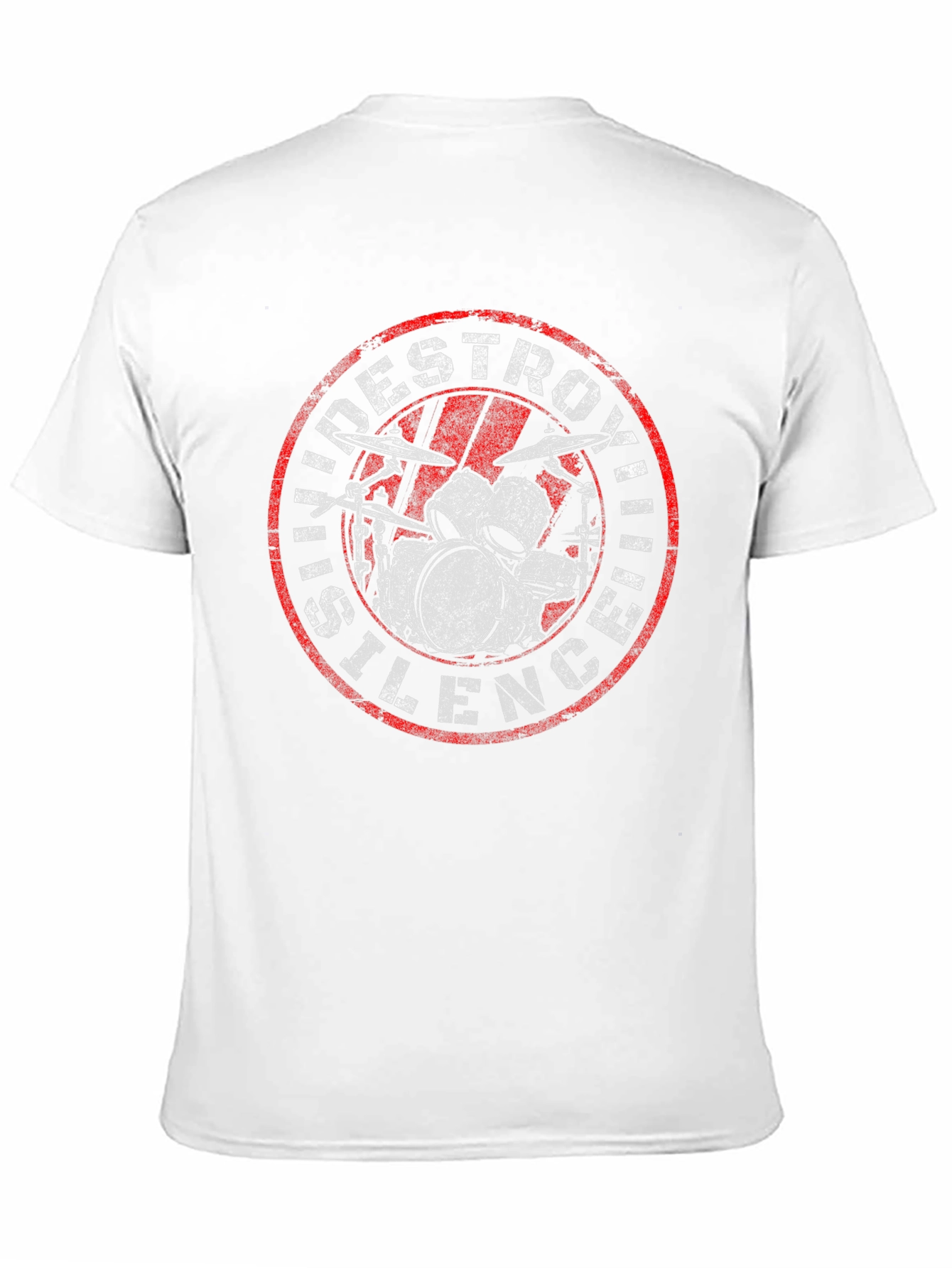 Destroying Silence Drum Kit Graphic T-Shirt