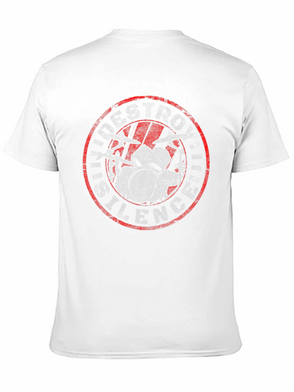 Destroying Silence Drum Kit Graphic T-Shirt