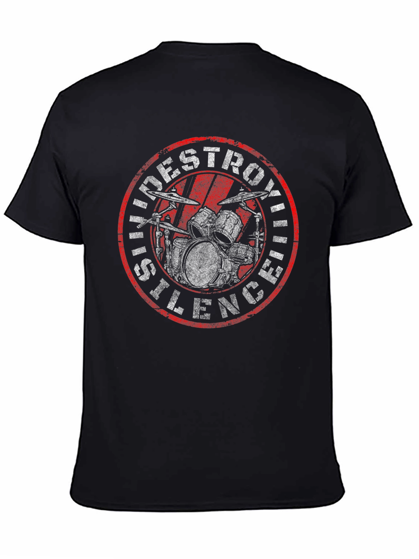 Destroying Silence Drum Kit Graphic T-Shirt