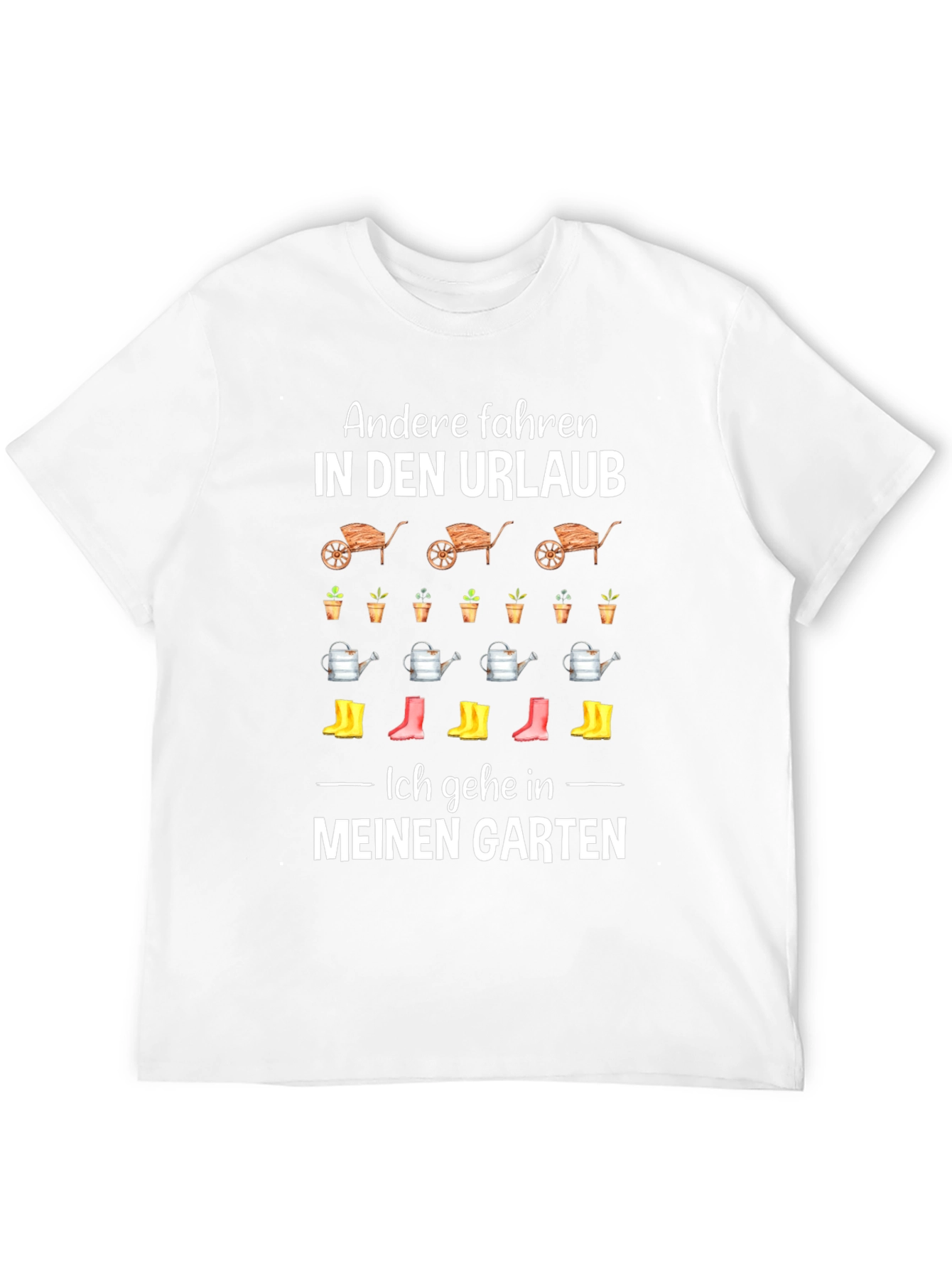 Gardening T-Shirt: Urlaub vs Garten
