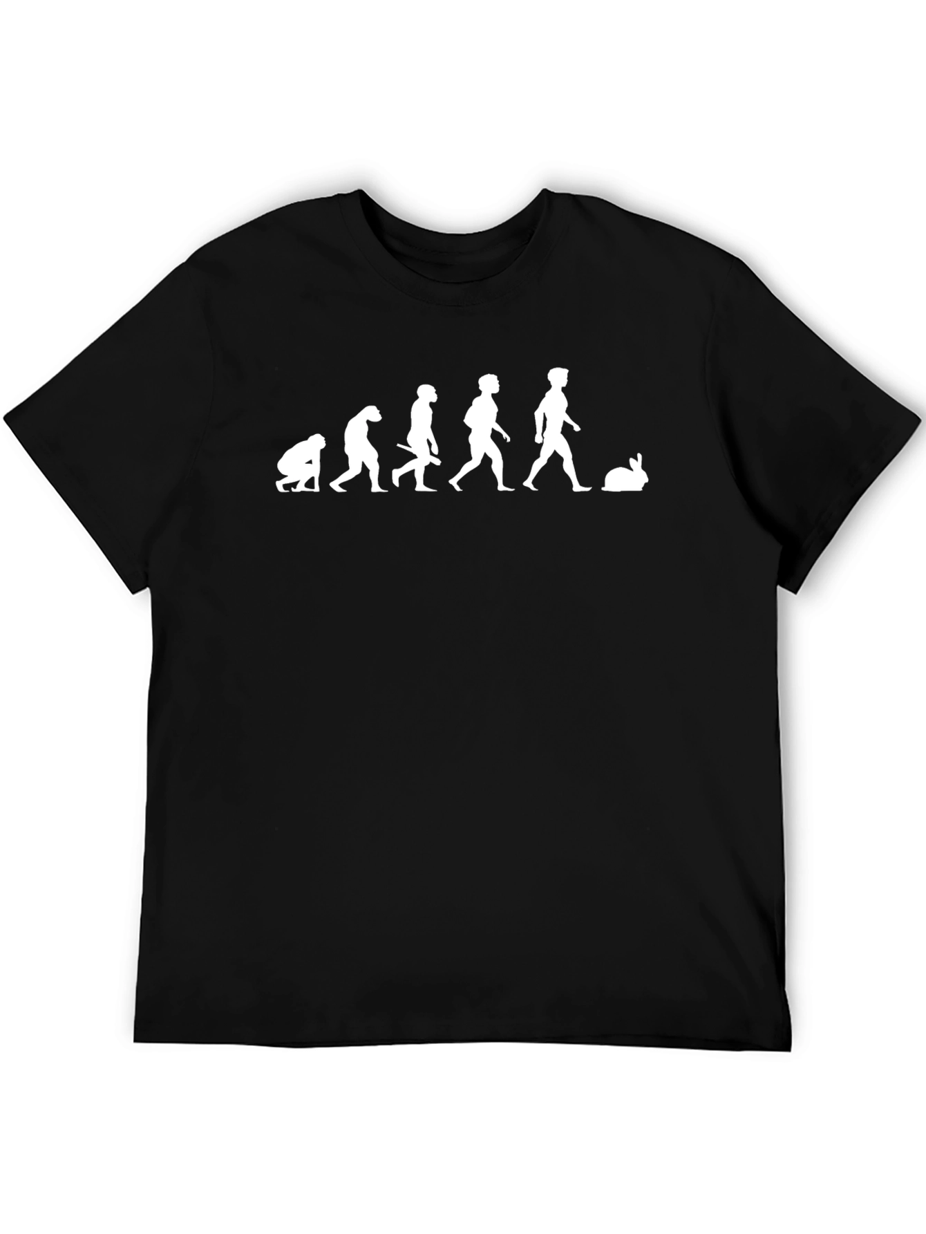 Evolution to Bunny Black T-Shirt