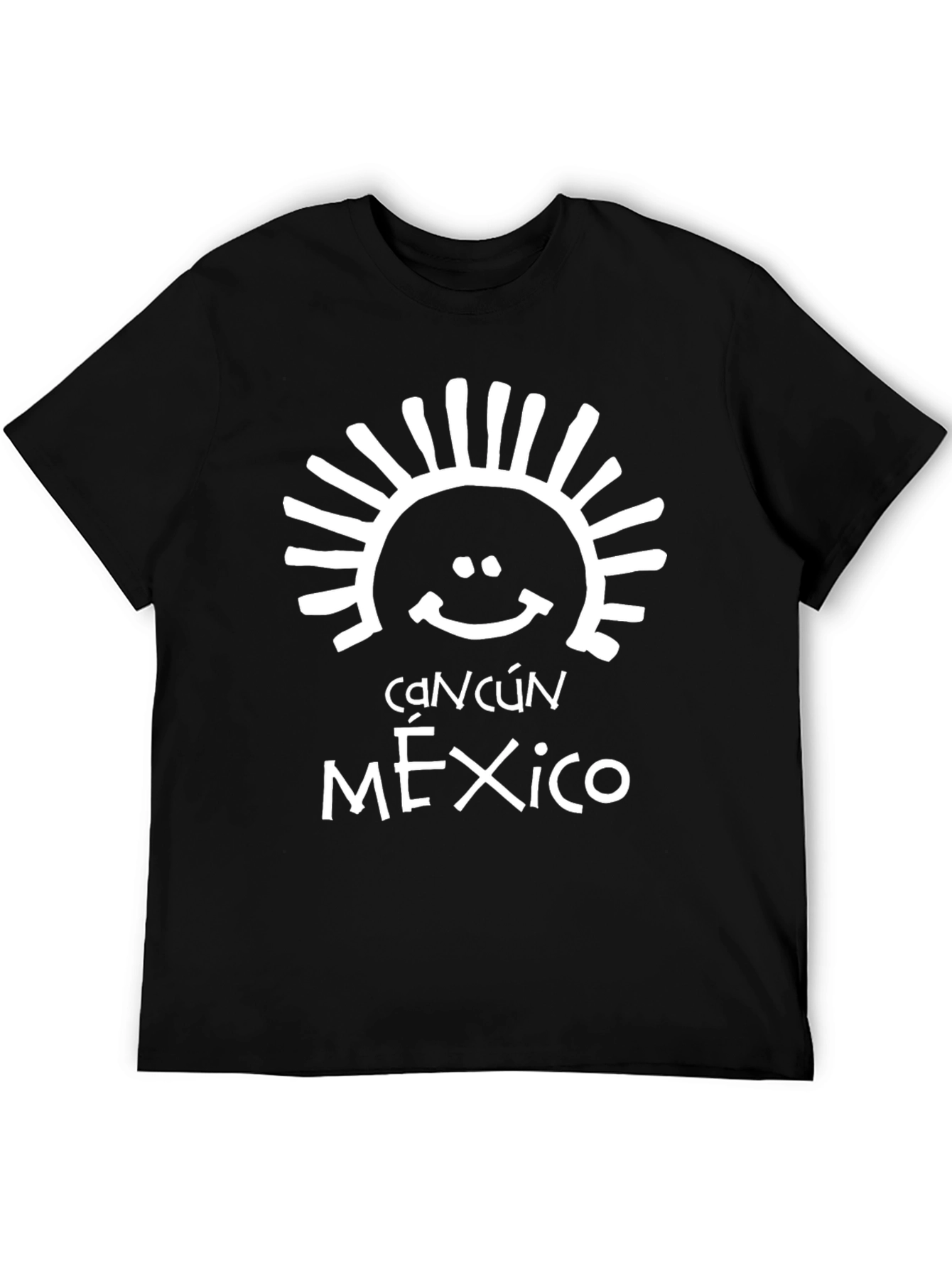 Cancún Mexico T-Shirt - Black Cotton Blend Tee