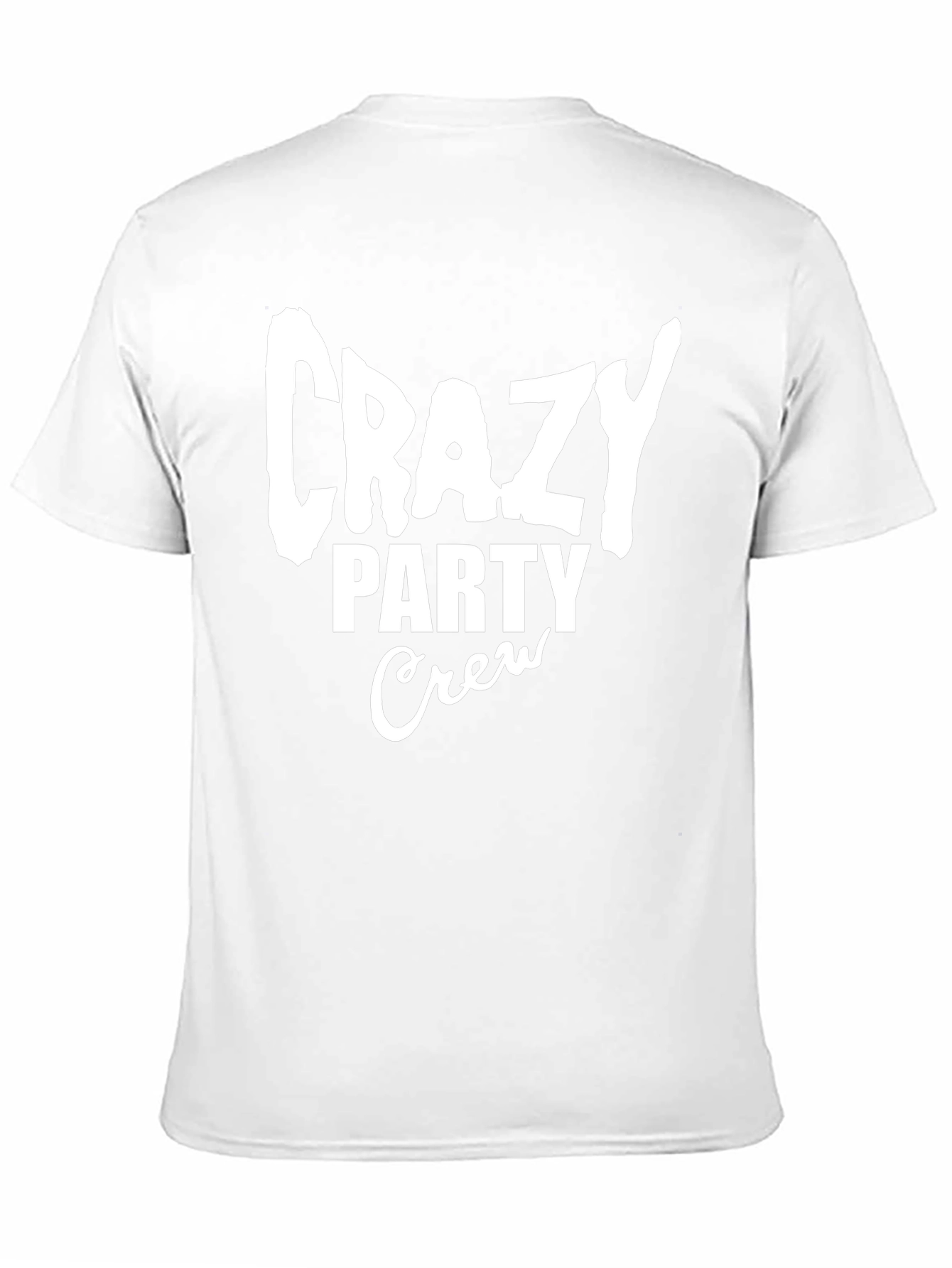 Crazy Party Crew Graphic Tee - Black Cotton T-Shirt