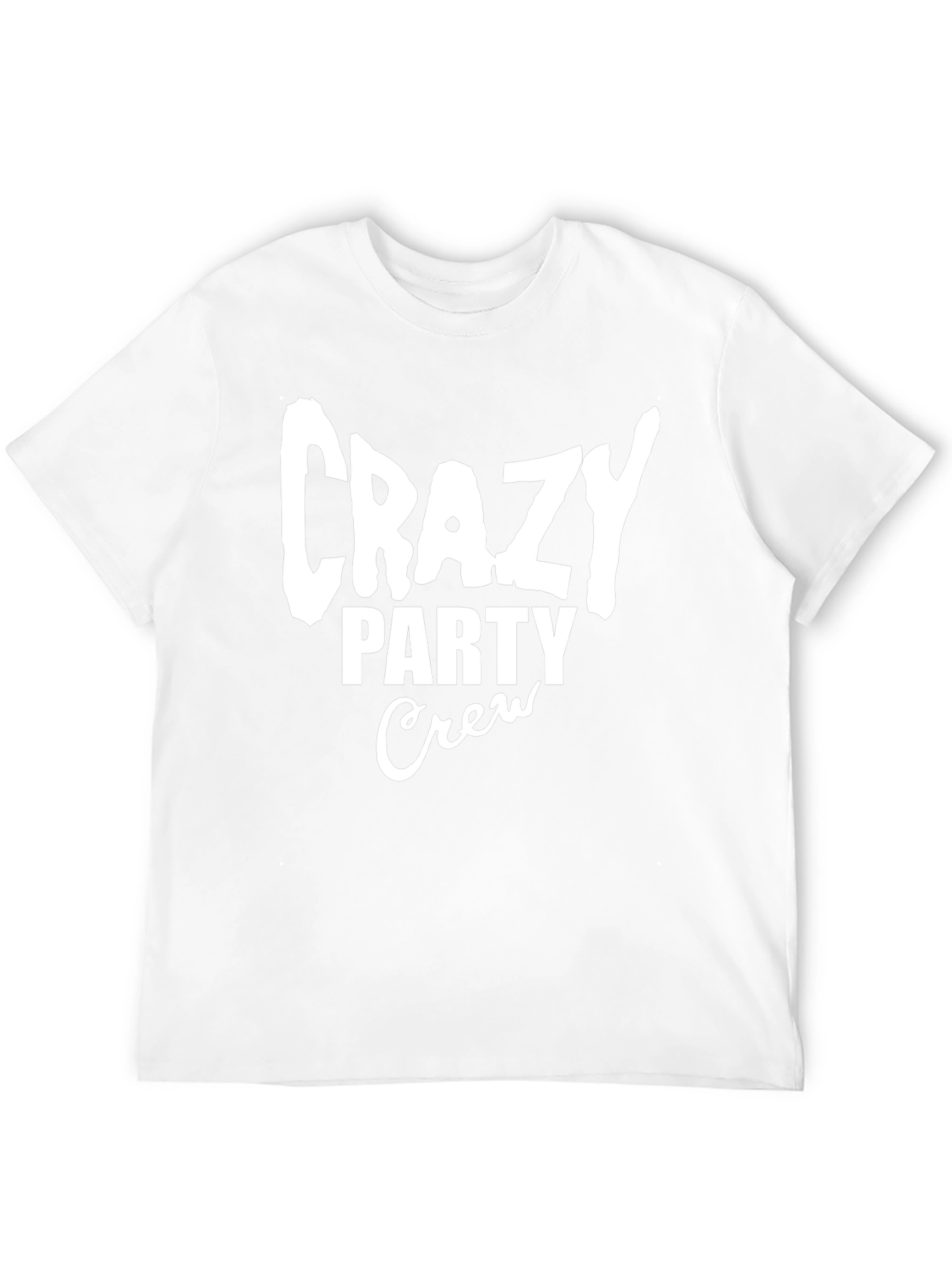 Crazy Party Crew Graphic Tee - Black Cotton T-Shirt