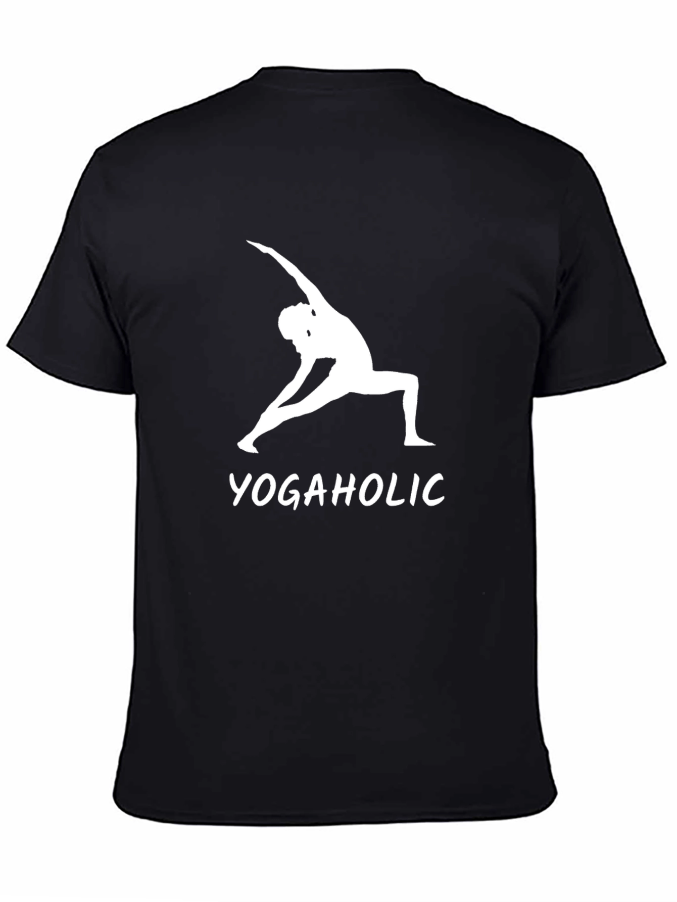 Yogaholic Graphic Tee - Black Cotton T-Shirt