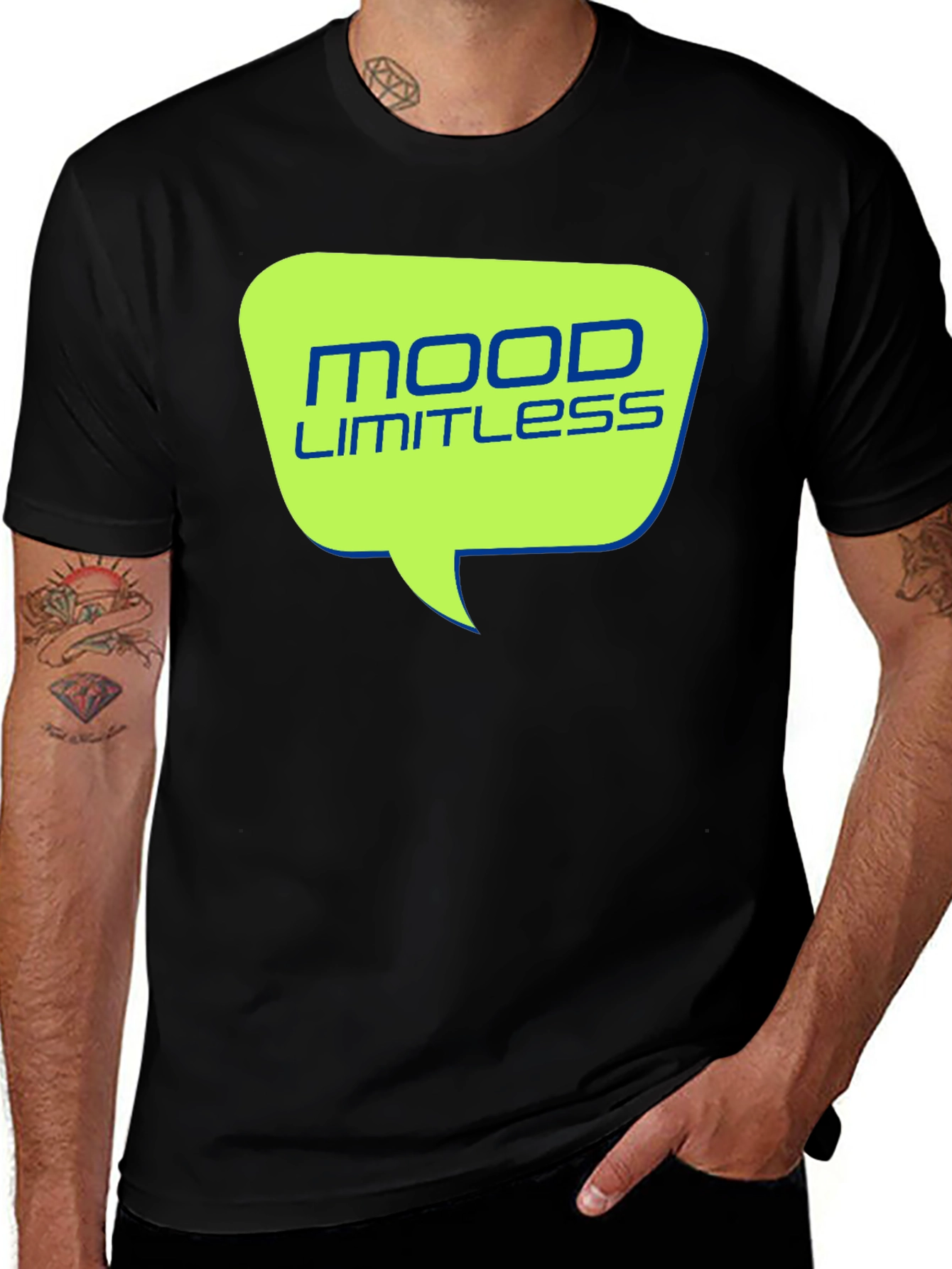 Mood Limitless Mens Black Graphic Tee