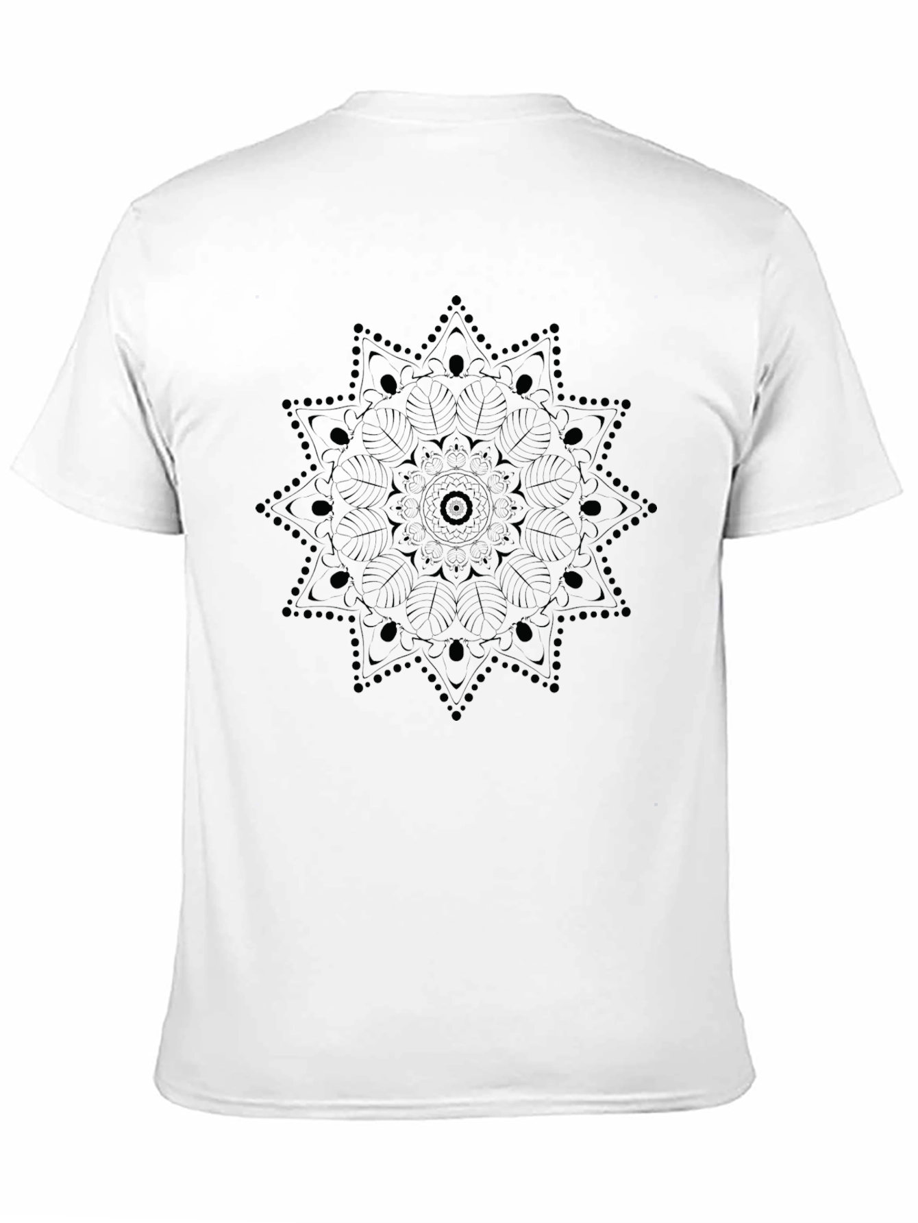 Mens Black Mandala Graphic Tee