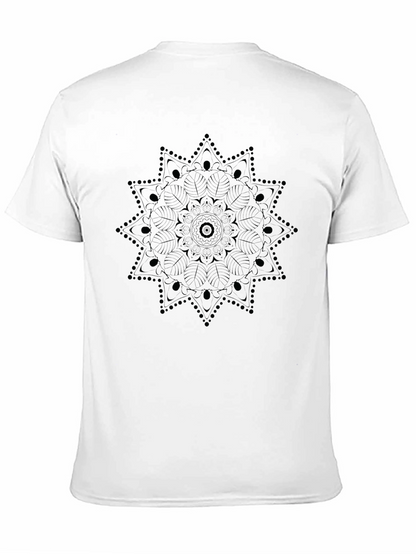 Mens Black Mandala Graphic Tee
