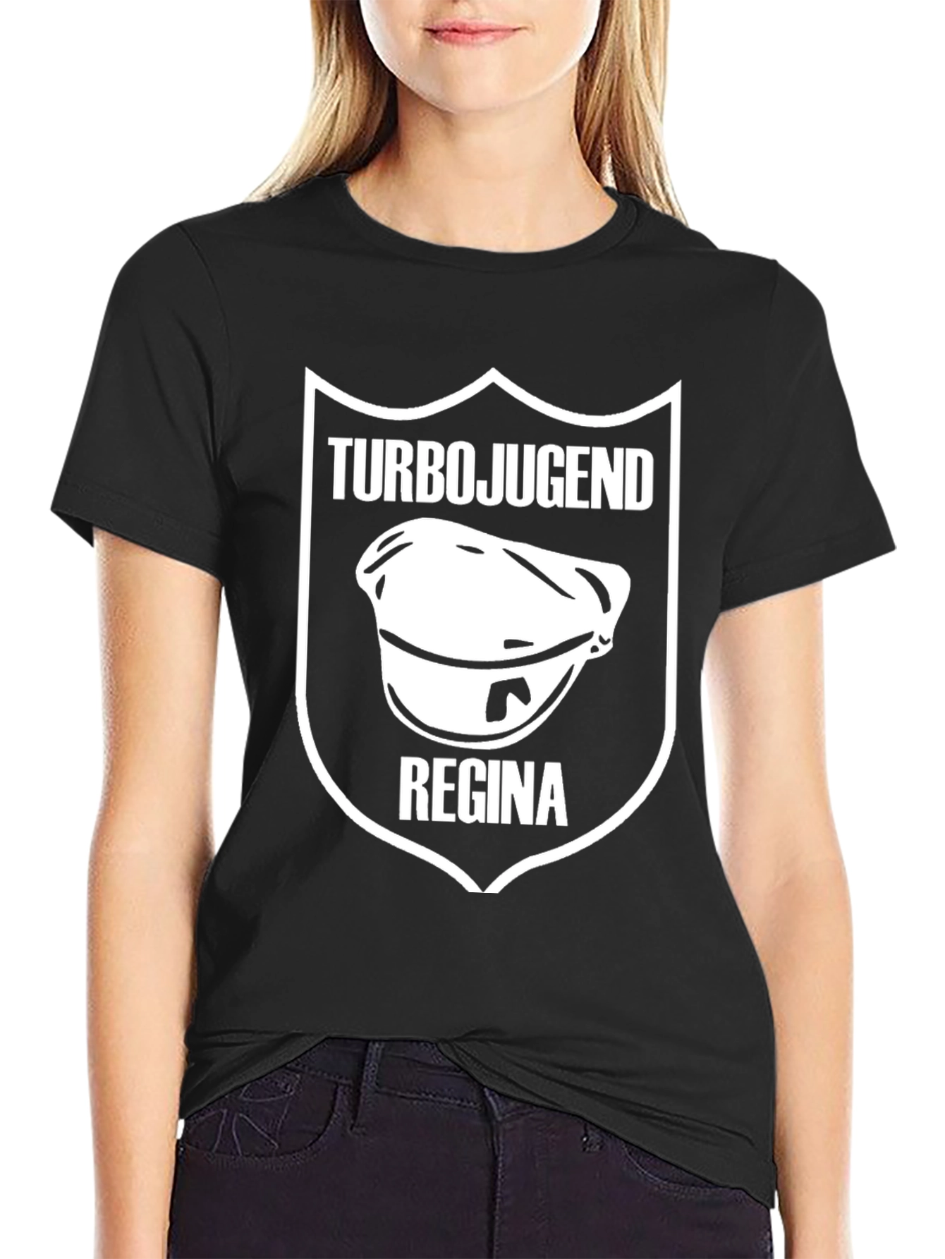 Turbojugend Regina Black Graphic Tee