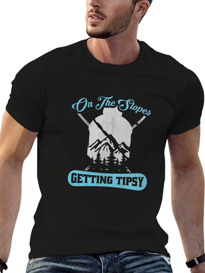 On The Slopes Getting Tipsy Graphic Tee