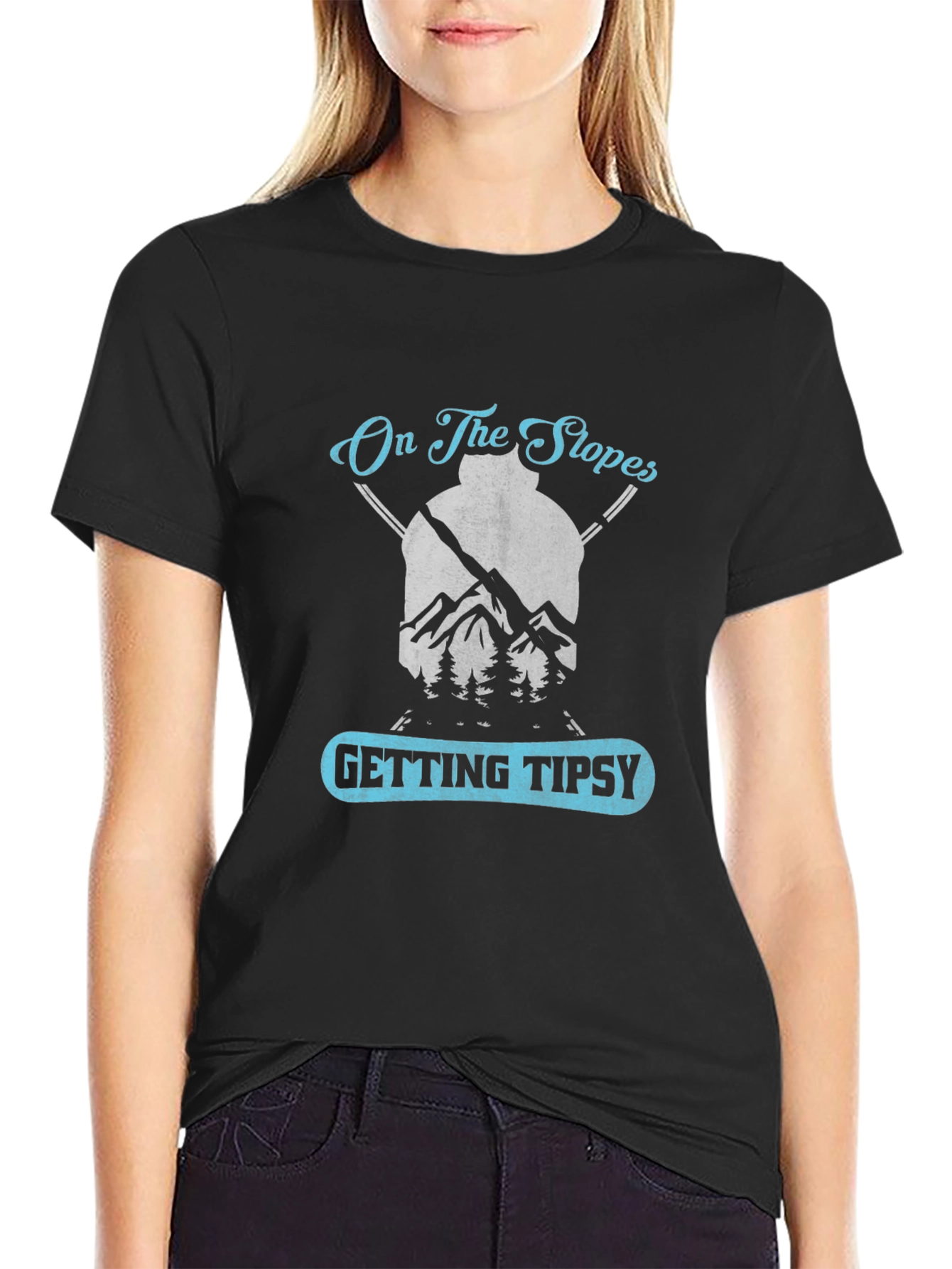 On The Slopes Getting Tipsy Graphic Tee