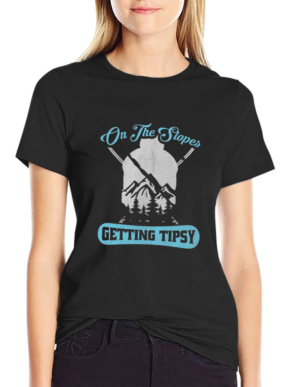 On The Slopes Getting Tipsy Graphic Tee