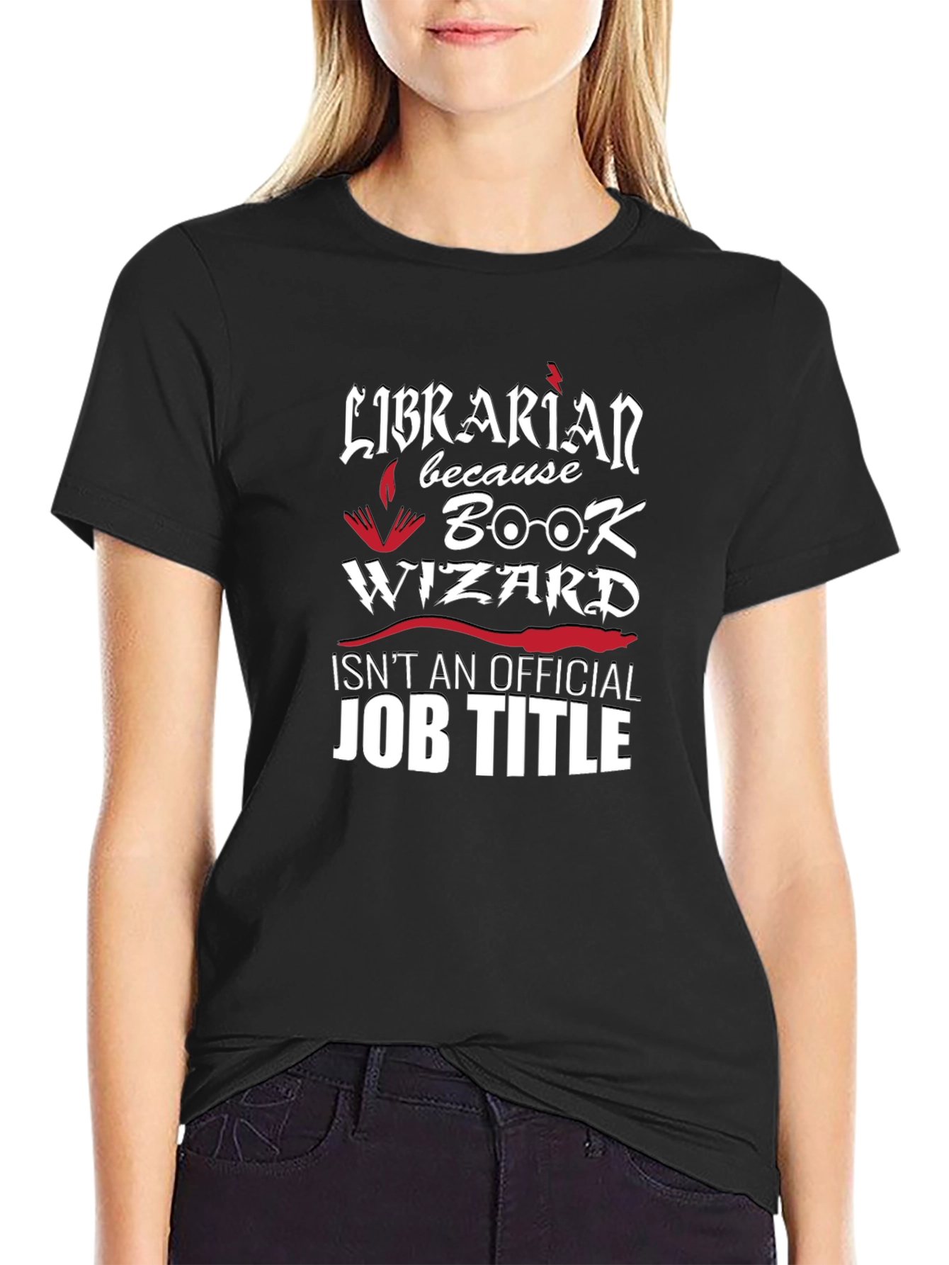 Librarian Book Wizard Graphic Novelty T-Shirt
