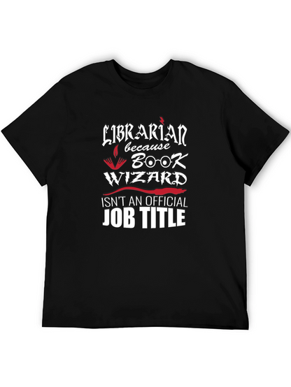 Librarian Book Wizard Graphic Novelty T-Shirt