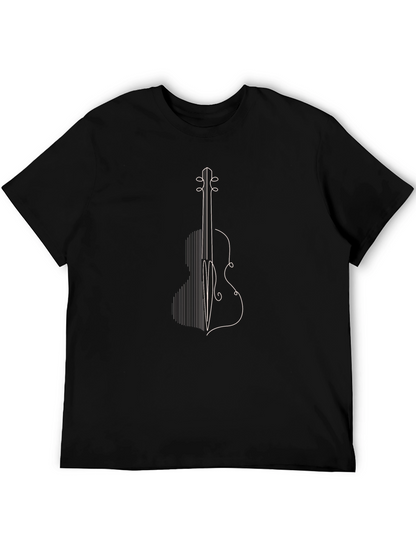 Minimalist Violin Graphic Tee