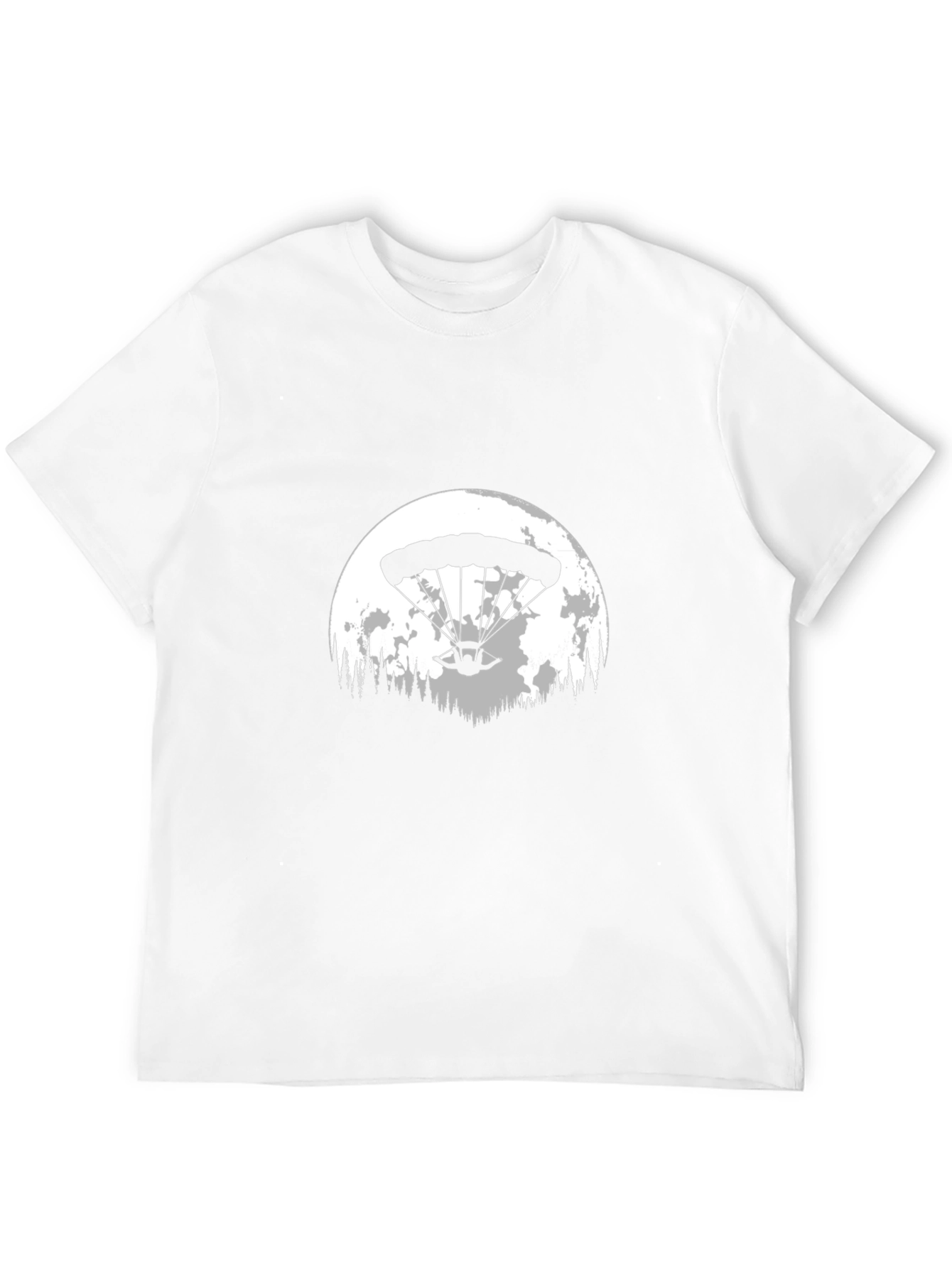 Parachute Moon Graphic Tee - Black Cotton Blend