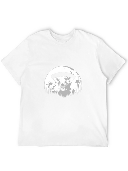 Parachute Moon Graphic Tee - Black Cotton Blend