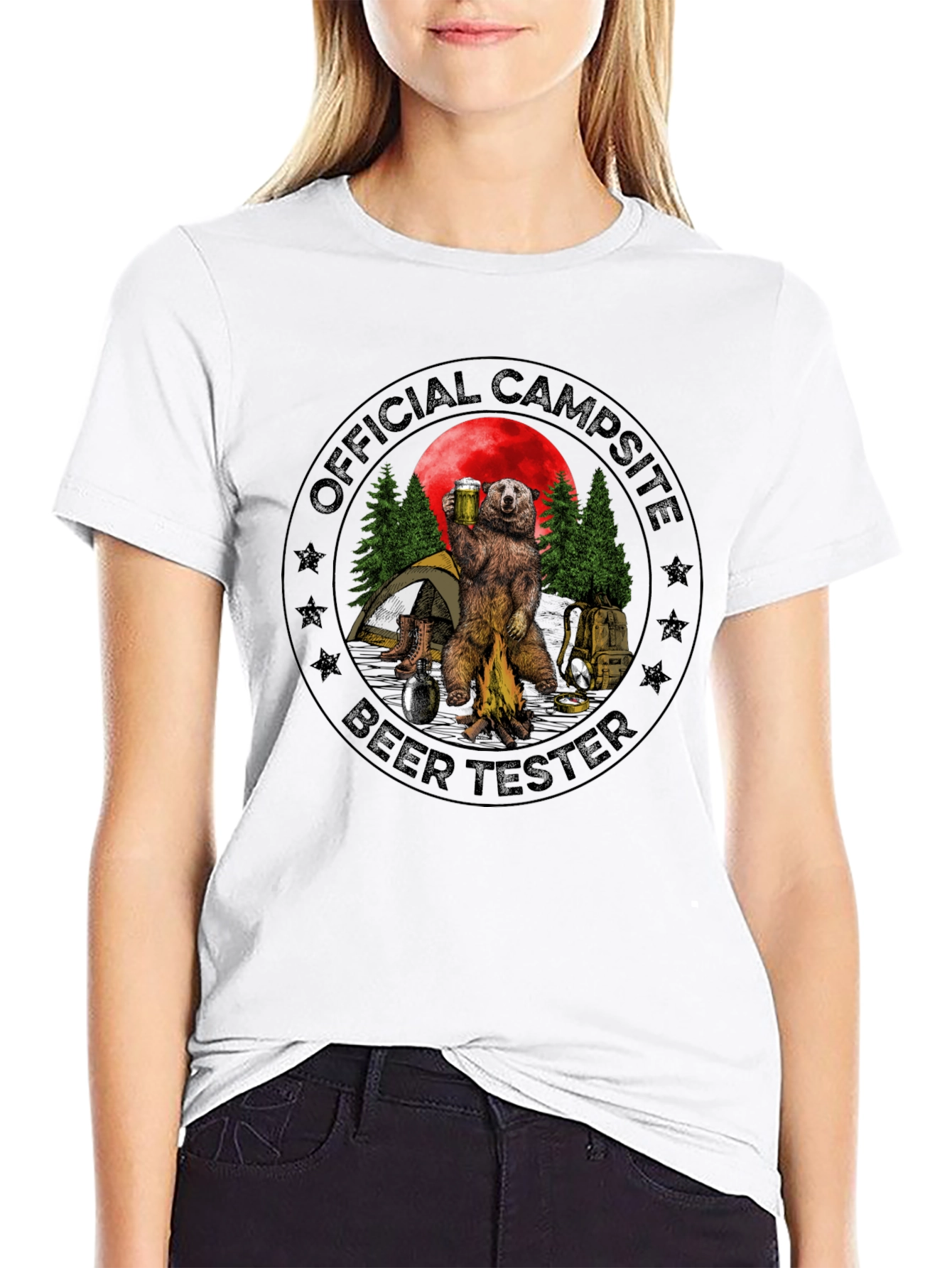 Official Campsite Beer Tester Black T-Shirt
