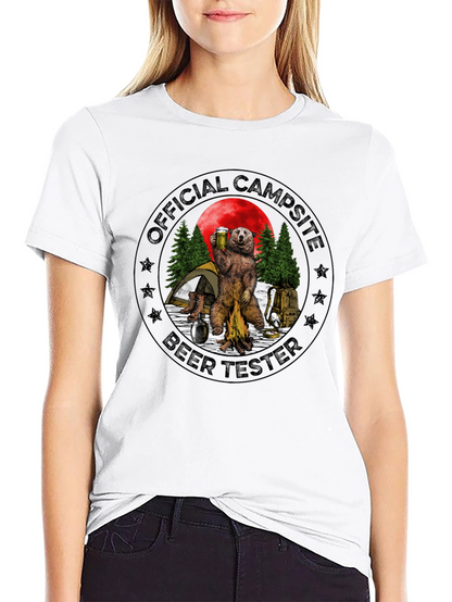 Official Campsite Beer Tester Black T-Shirt
