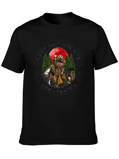 Official Campsite Beer Tester Black T-Shirt