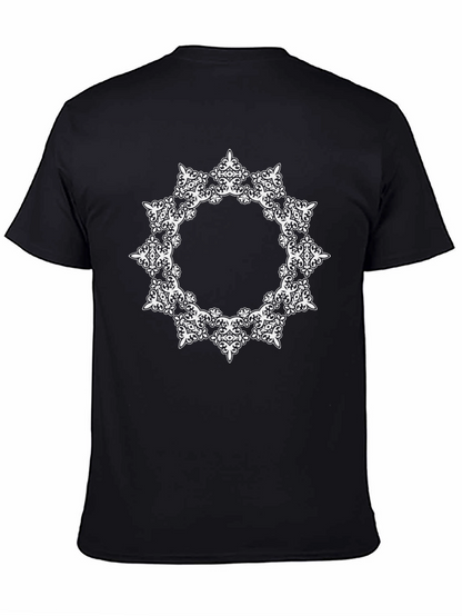 Modern Mandala Graphic Black Tee