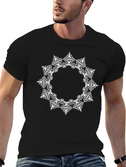 Modern Mandala Graphic Black Tee