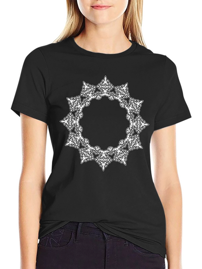 Modern Mandala Graphic Black Tee