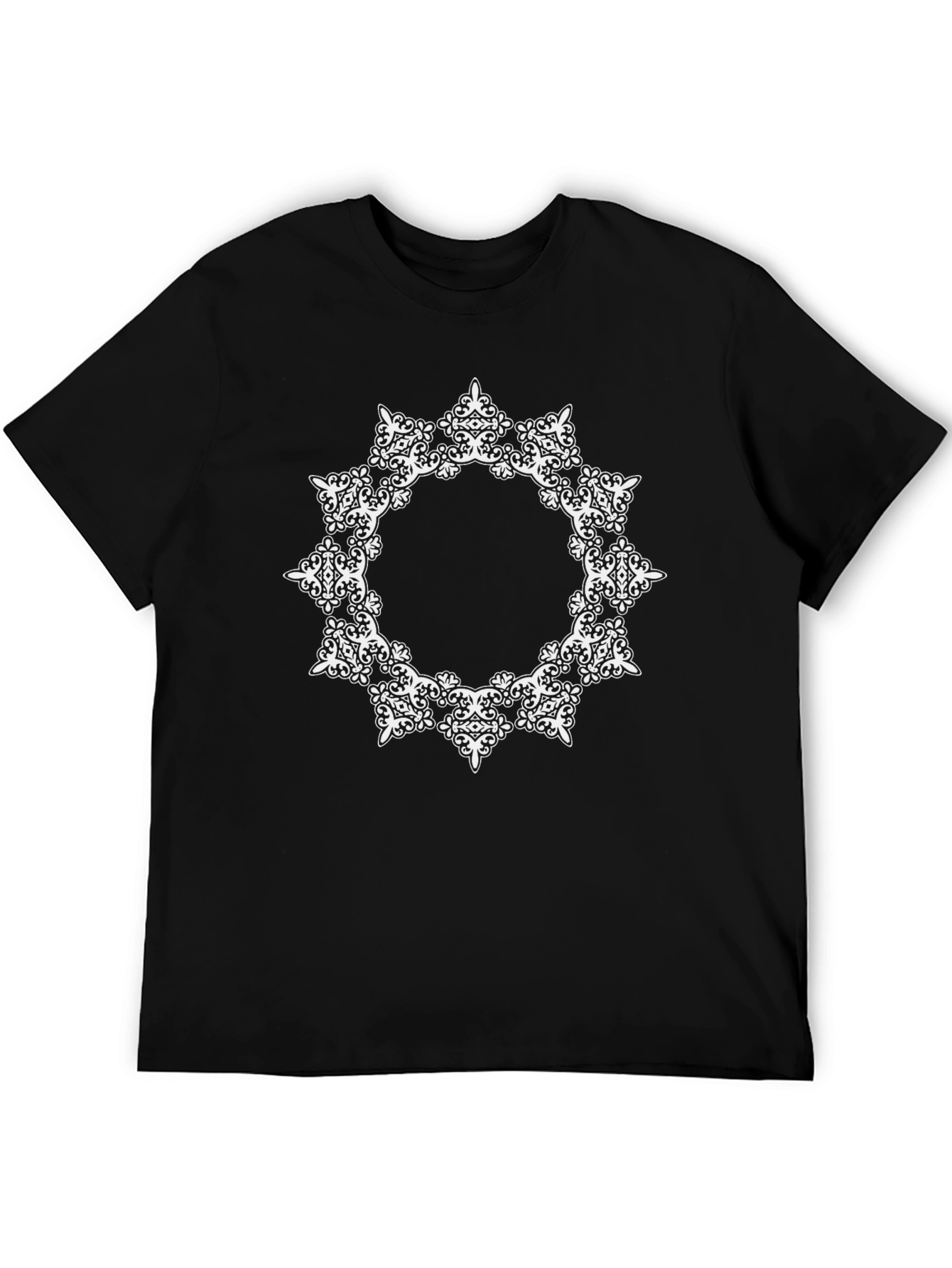 Modern Mandala Graphic Black Tee