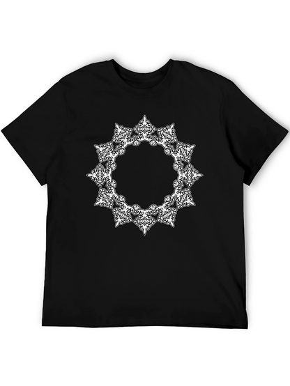Modern Mandala Graphic Black Tee