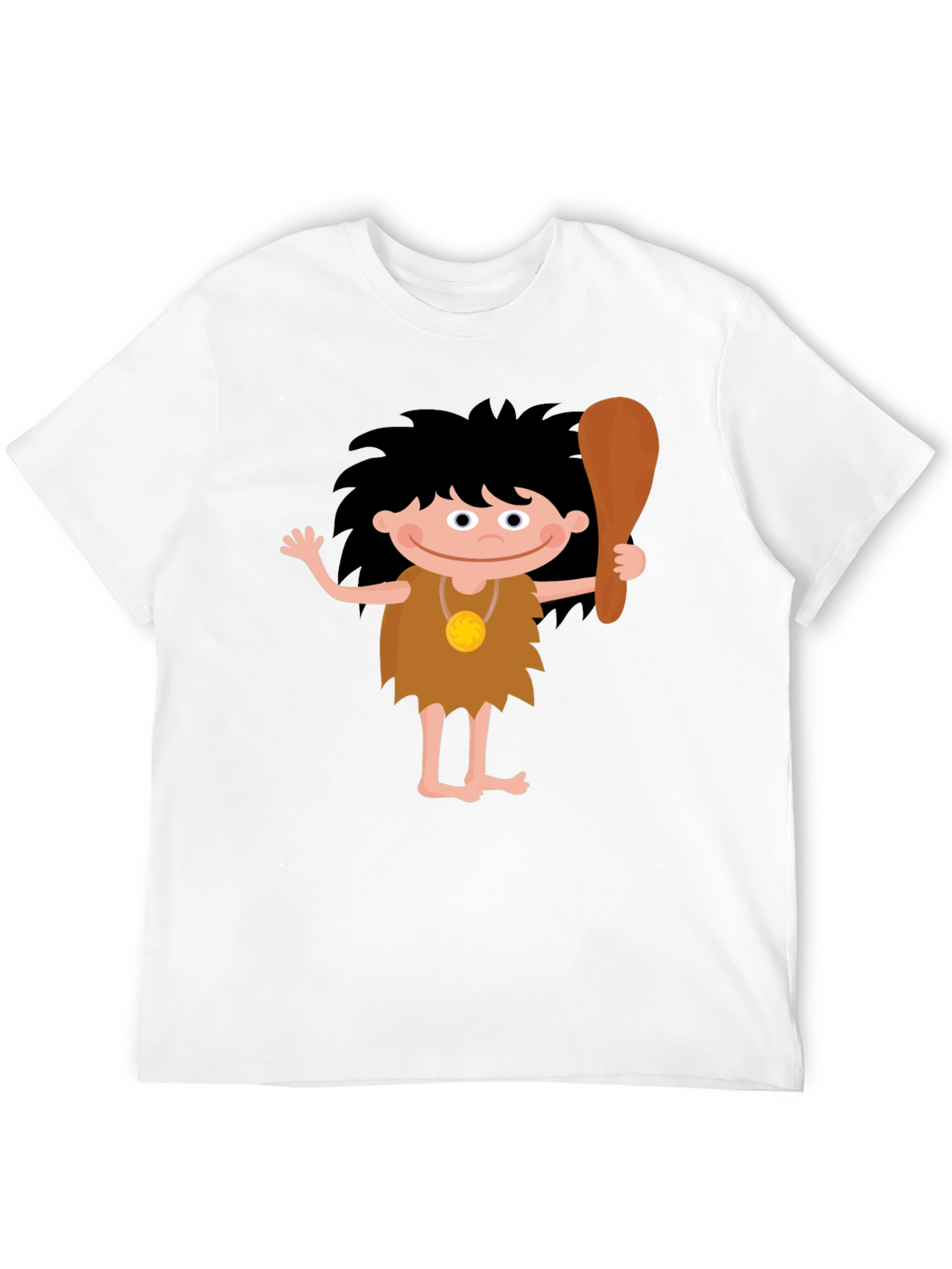 Cartoon Caveman Graphic T-Shirt
