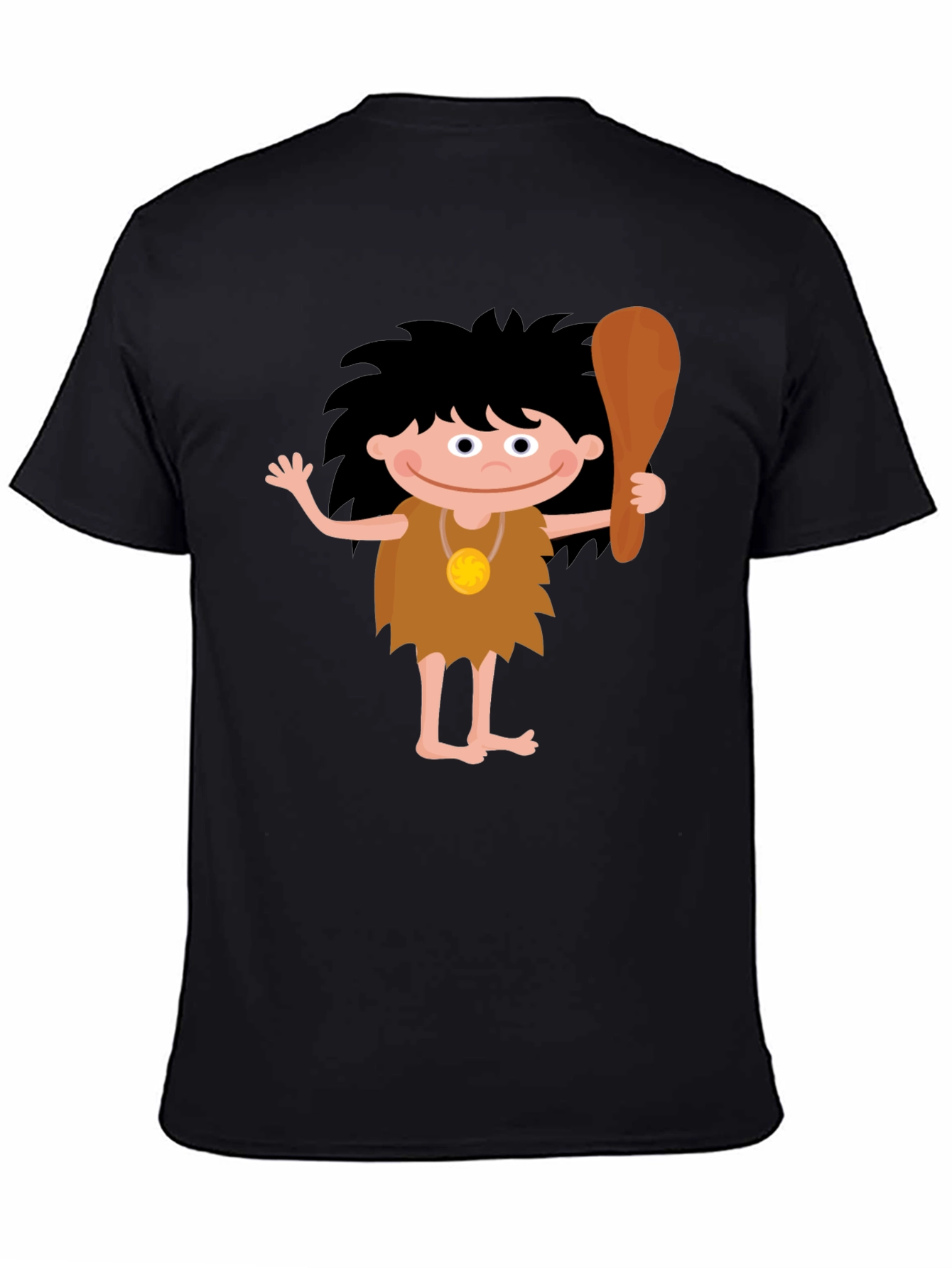 Cartoon Caveman Graphic T-Shirt