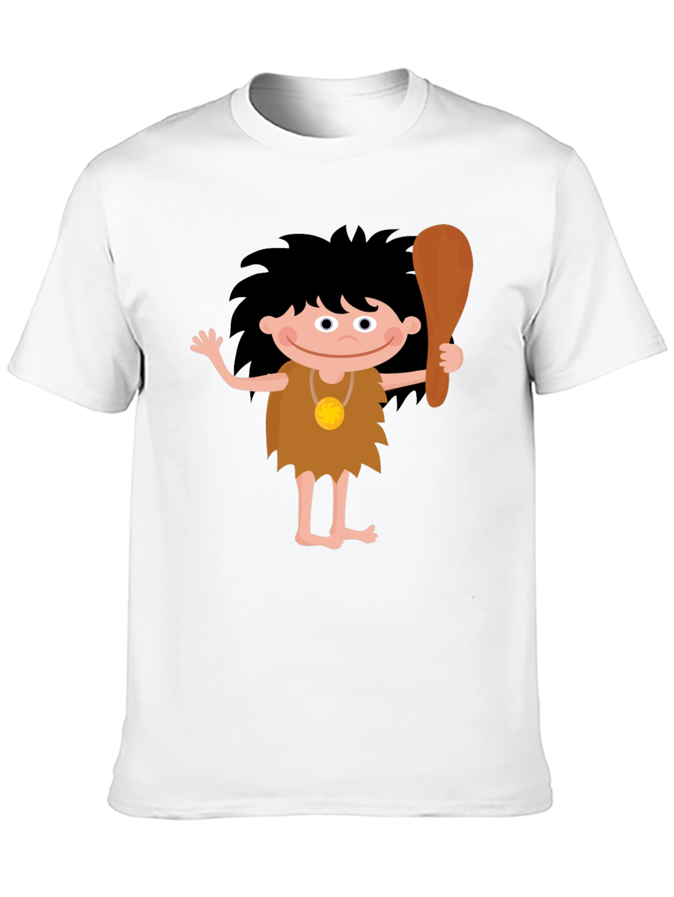 Cartoon Caveman Graphic T-Shirt