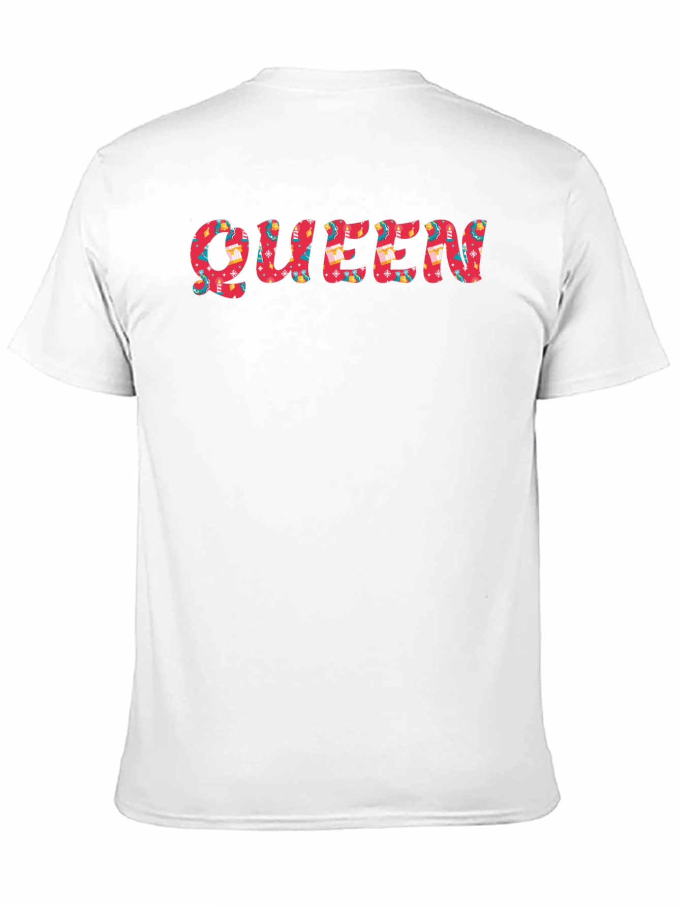Queen Patterned Print Black T-Shirt