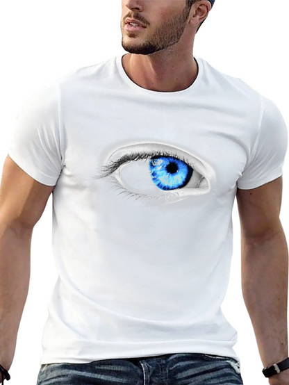 Eye-Catching Blue Eye Graphic Tee - Unique Design