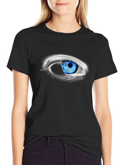 Eye-Catching Blue Eye Graphic Tee - Unique Design