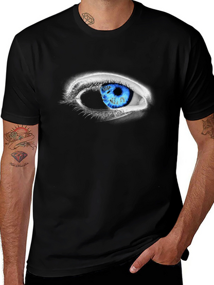 Eye-Catching Blue Eye Graphic Tee - Unique Design