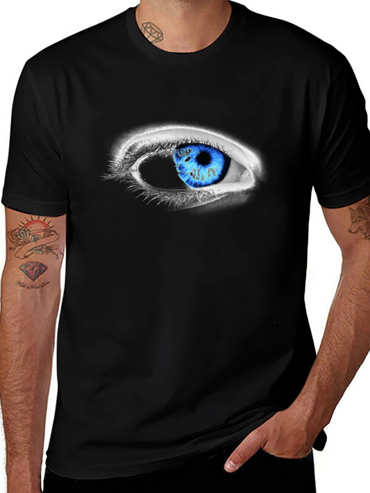 Eye-Catching Blue Eye Graphic Tee - Unique Design