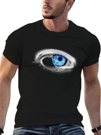 Eye-Catching Blue Eye Graphic Tee - Unique Design