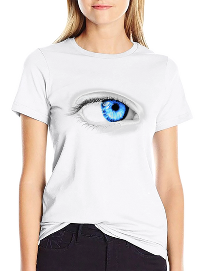 Eye-Catching Blue Eye Graphic Tee - Unique Design
