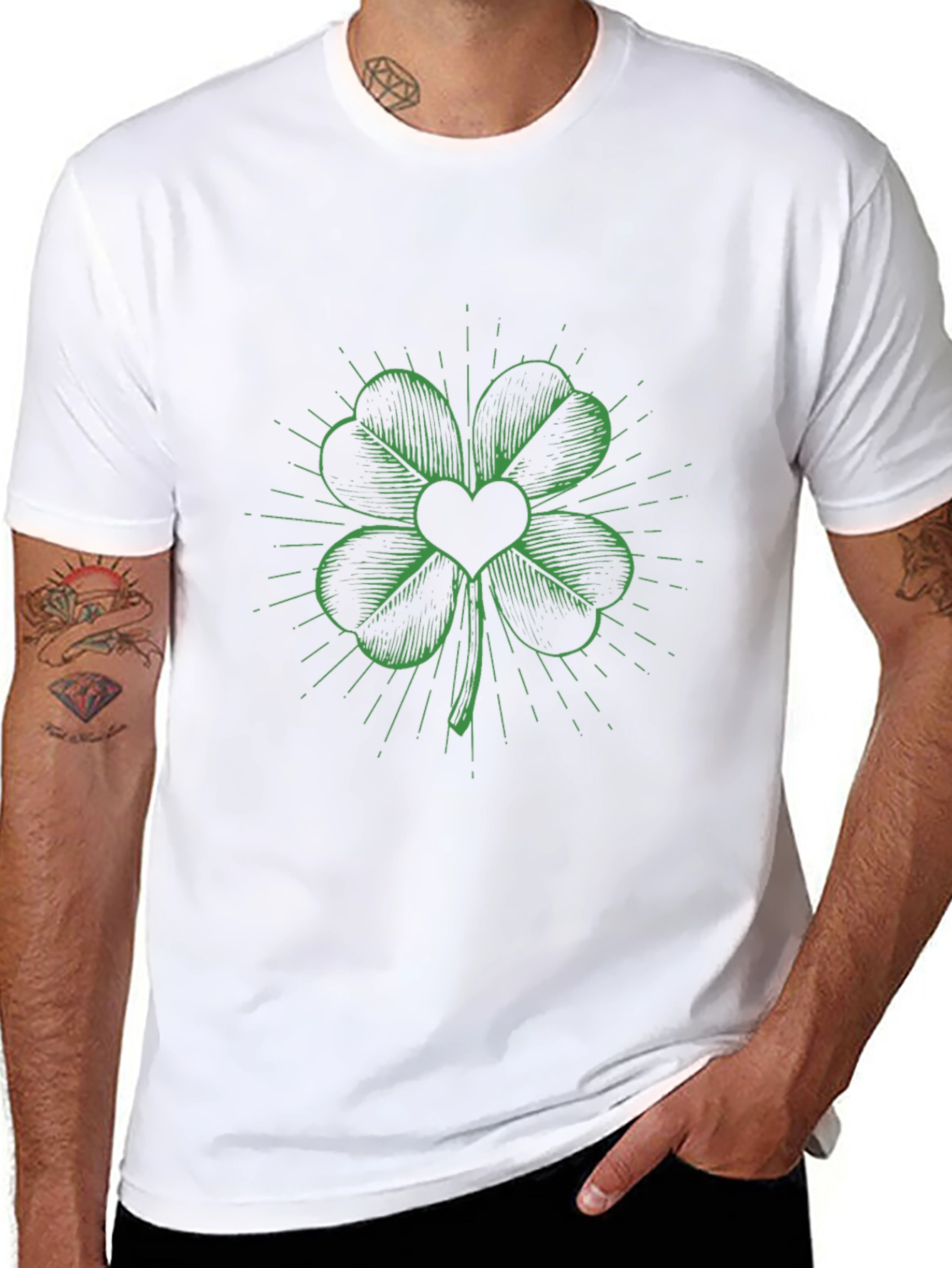 Lucky Clover Heart Graphic Tee