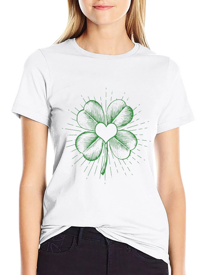 Lucky Clover Heart Graphic Tee